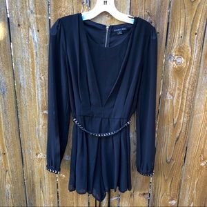 Black Chiffon Romper